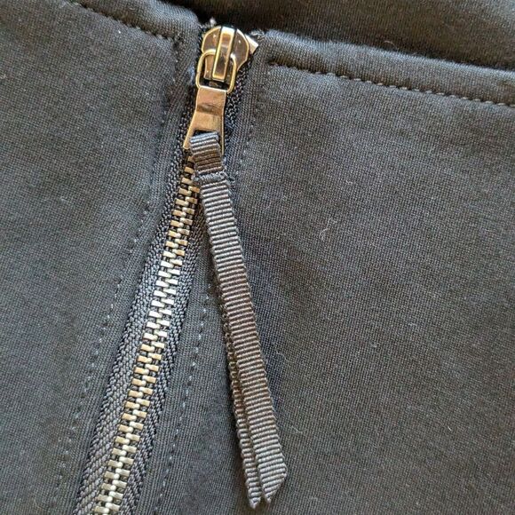 Spanx Perfect Fit Black 3/4 Sleeve A-Line Stretch Ponte Smoothing Dress Size L - Picture 8 of 15